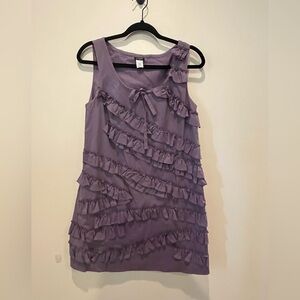 J. Crew Lavender Ruffle Sleeveless Dress